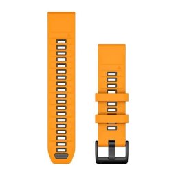 Garmin Óraszíj 22 mm narancs/grafit szilikon (QuickFit)