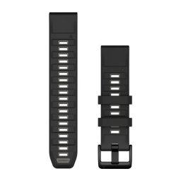 Garmin Óraszíj 22 mm fekete/szürke szilikon (QuickFit)