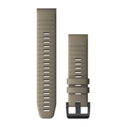 Garmin Óraszíj 22 mm sötét homokkő szilikon, fekete csat (QuickFit) Fenix 6