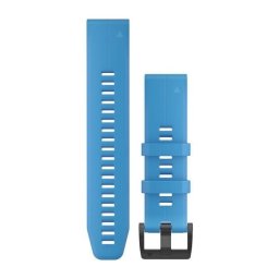 Garmin Óraszíj 22 mm ciánkék szilikon, fekete csat (QuickFit) Fenix 5 Plus