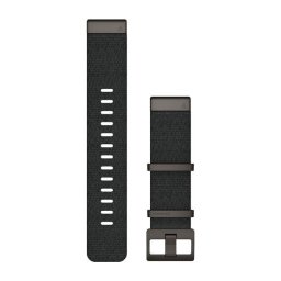 Garmin Óraszíj 22 mm fekete nylon, szürke csat (QuickFit) MARQ
