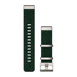 Garmin Óraszíj 22 mm fenyőzöld nylon, ezüst csat (QuickFit) MARQ