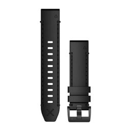 Garmin Óraszíj 22 mm Fekete bőr, fekete csat (QuickFit) MARQ
