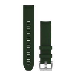 Garmin Óraszíj 22 mm fenyőzöld szilikon, ezüst csat (QuickFit) MARQ