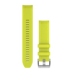 Garmin Óraszíj 22 mm citromsárga szilikon, ezüst csattal (QuickFit) MARQ