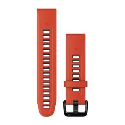 Garmin Óraszíj 20 mm piros/grafit szilikon (QuickFit)