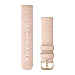 Garmin Óraszíj 20 mm rózsaszín nylon, világos arany csat (Quick Release) Vivomove 3