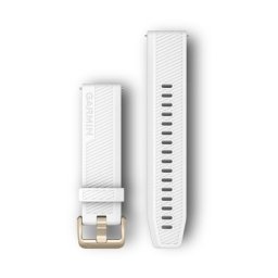 Garmin Óraszíj 20 mm fehér szilikon, világos arany csat (Quick Release) Approach S40