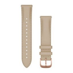 Garmin Óraszíj 20 mm világos homok bőr, 18K RoseGold PVD csat (Quick Release) Vivomove 3