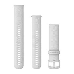 Garmin Óraszíj 20 mm fehér szilikon, fehér csat (Quick Release)