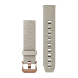 Garmin Óraszíj 20 mm világos homokkő szilikon, Rose Gold csat (Quick Release)