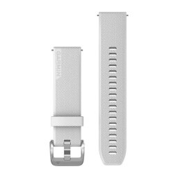 Garmin Óraszíj Quick Release Bands (20 mm), White with Polished Silver Hardware