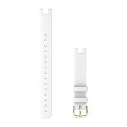 Garmin Óraszíj Lily 14 mm fehér olasz bőr (nagy), krémarany csat Lily (120-195mm)