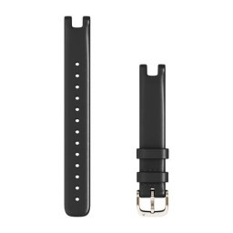 Garmin Óraszíj Lily 14 mm fekete olasz bőr, krémarany csat Lily (110-175mm)