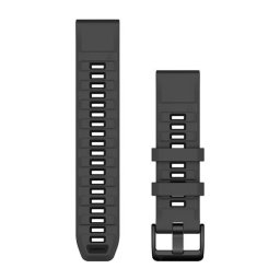 Garmin Óraszíj 22 mm grafit/fekete szilikon (QuickFit)