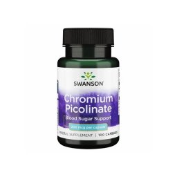 Swanson Chromium picolinate króm pikolinát, 200 mcg, 100 db