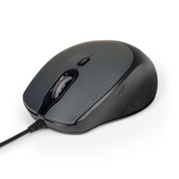 PORT optikai egér SILENT, USB-A/USB-C, 3600 DPI, fekete