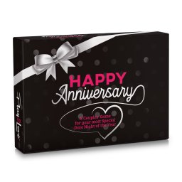 Spielehelden Happy Anniversary Black Edition, Kártyajáték pároknak, 110 kérdés, Ajándékdoboz angol nyelvű (PLAY2-17)
