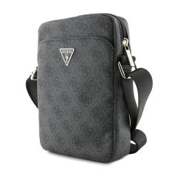 GUESS PU 4G TRIANGLE LOGO kézitáska álló (univerzális, 8", bőr hatású, vállpánt) FEKETE