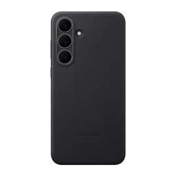 SAMSUNG műanyag telefonvédő (ECO vegán bőr hátlap) FEKETE Samsung Galaxy S25 FE (SM-S731)