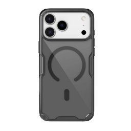 NILLKIN NATURE PRO MAGNETIC műanyag telefonvédő (ütésállóság, légpárnás sarok, MagSafe) FEKETE Apple iPhone 17 Pro Max