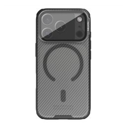NILLKIN CAMSHIELD PRO MAGNETIC műanyag telefonvédő (ütésállóság, kameravédő, mágneses, csíkos) ÁTLÁTSZÓ/FEKETE Apple iPhone 17 Pro Max