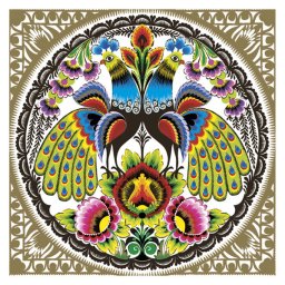 Állatos Folk Peacocks Gold szalvéta 20 db-os 33x33 cm