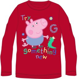Peppa malac Something New Red gyerek hosszú póló, felső 6 év / 116 cm