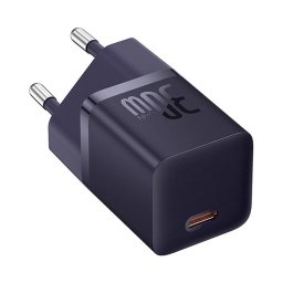 BASEUS hálózati töltő Type-C aljzat (30W, GAN5, PD gyorstöltő) LILA