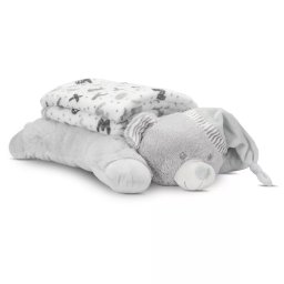 Lorelli Poffy Duo Baba Takaró és Párna Szett - White Grey Teddy Bear