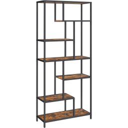 Design könyvtár TAYLOR 180x80 cm, rusztikus barna