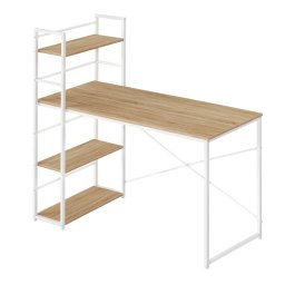 Íróasztal MAX 4.0 SONOMA polccal és fehér lábakkal 120x44 cm