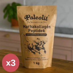 Paleolit Marhakollagén Peptidek – 3 havi csomag (3×1000 g)