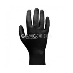 Fekete Latex Gumikesztyű L-es (100db)