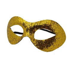 Glitteres műanyag szemálarc, arany