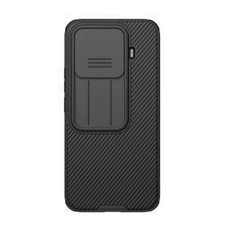 NILLKIN CAMSHIELD PRO szilikon telefonvédő (ütésállóság, kameravédő, csíkos) FEKETE