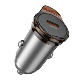 HOCO NZ16 autós töltő Type-C aljzat (30W, PD gyorstöltő) SÖTÉTSZÜRKE