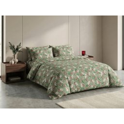 Flanel ágynemű PINEFLOR zöld Ágyneműhuzat mérete: 70 x 90 cm | 140 x 200 cm