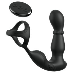 Pipedream Anal Fantasy Ass-Gasm - forgó fejes anál vibrátor péniszgyűrűvel (fekete)