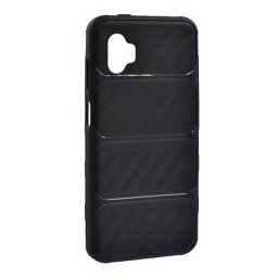 Szilikon telefonvédő (ütésállóság, légpárnás sarok, karbon minta) FEKETE Samsung Galaxy Xcover 7 Pro (SM-G766)