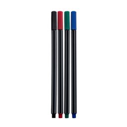 Rostirón, tűfilc vízbázisú készlet, 0,4mm, hatszögletű, 4 klf. szín