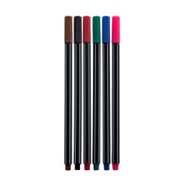 Rostirón, tűfilc vízbázisú készlet, 0,4mm, hatszögletű, 6 klf. szín