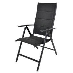 Rojaplast ZWC-235C kerti dönthető szék - alumínium, fekete