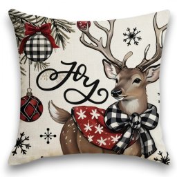 Karácsonyi párnahuzat DEER WISH 45x45 cm, bézs