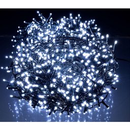 9,9 m-es 768 LED-es sűrű BOA fényfüzér, hálózati adapteres, hideg fehér, 8 világítási mód, időzíthető, IP44