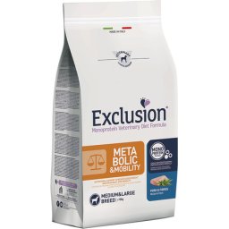 Exclusion Dog Metabolic & Mobility Pork & Fibres Medium & Large 12kg