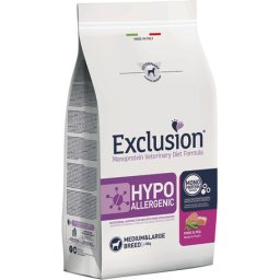 Exclusion Dog Hypoallergenic Pork & Pea Adult Medium & Large Breed 12kg