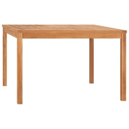 vidaXL tömör tíkfa kerti étkezőasztal 120 x 120 x 77 cm