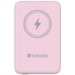 VERBATIM Powerbank Charge 'n' Go, Mágneses, 10000 mAh, USB-C, Rózsaszín