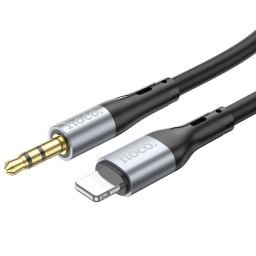 HOCO kábel AUX Jack 3,5 mm és Lightning UPA22 1 m fekete